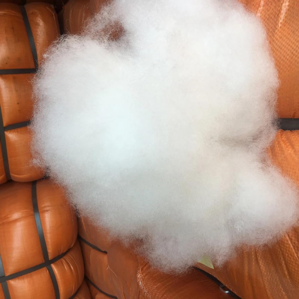 ECYC Ltd 1kg/2.2lb PP Cotton Stuffing, Polyester Fiber Fill DIY Handmade Material for Quilts, Paddings, Cushion, Pillow, DIY Craft