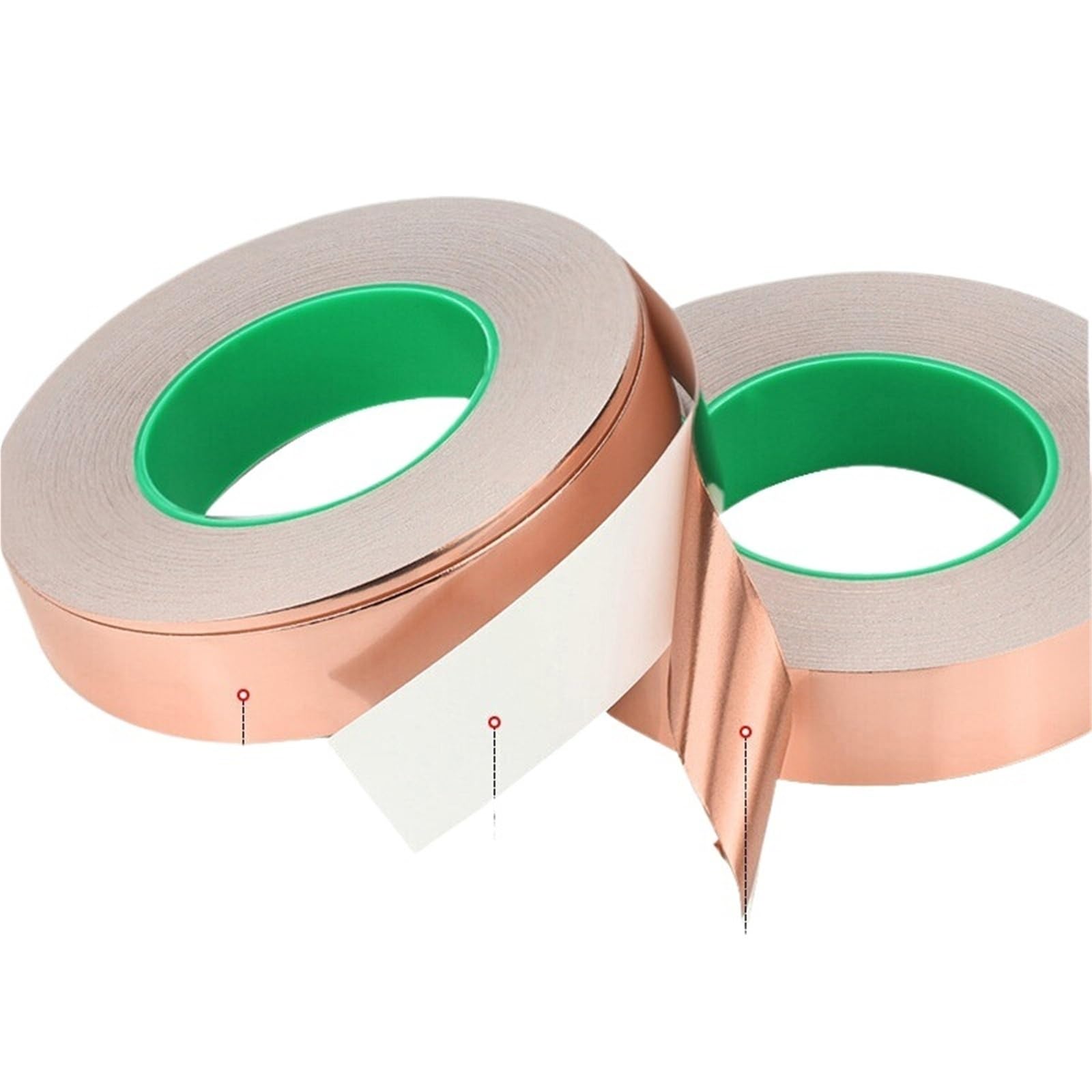Nastro Adesivo in Lamina di Rame | Dimensioni multiple 10-25M Lunghezze 3-50mm Larghezze for schermatura elettronica Vetrate fai-da-te(20M-40MM)