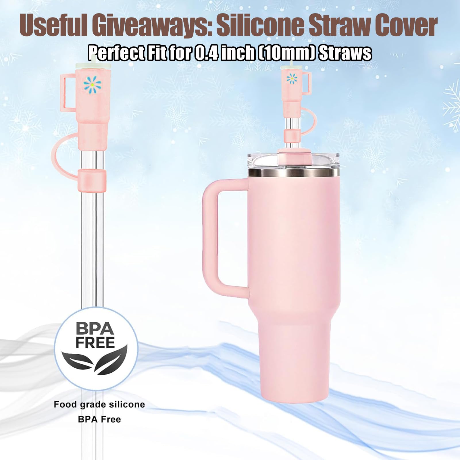 Zonyee Snack Bowl with Lid for Stanley 40oz Tumbler with Handle, Silicone Reusable Snack Tray Snack Ring for Stanley Cup Accessories,