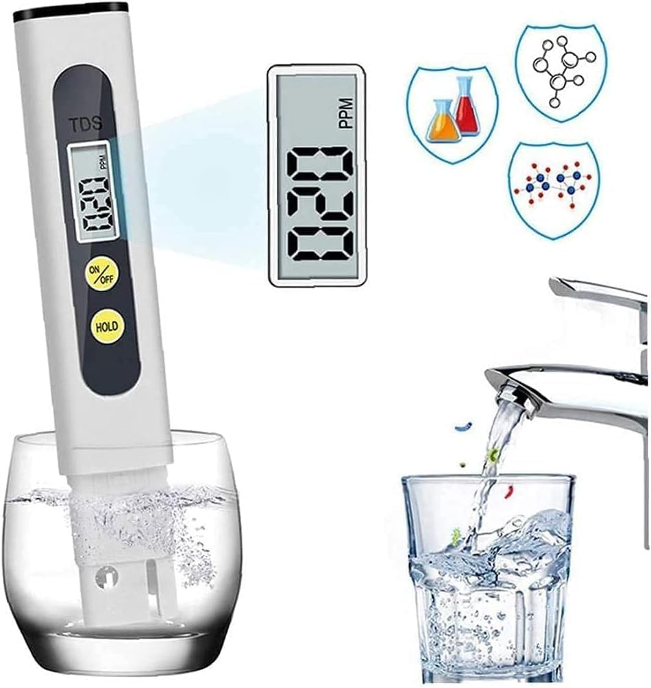 KERRO™Digital TDS Meter 0-9990ppm Measuring Range,1 ppm Increments, 2% Readout Accuracy 3