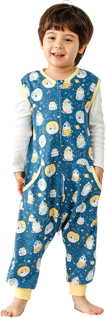 WONDAY Toddler Sleep Sack with Feet, 0.5 TOG Wearable Blanket with Legs