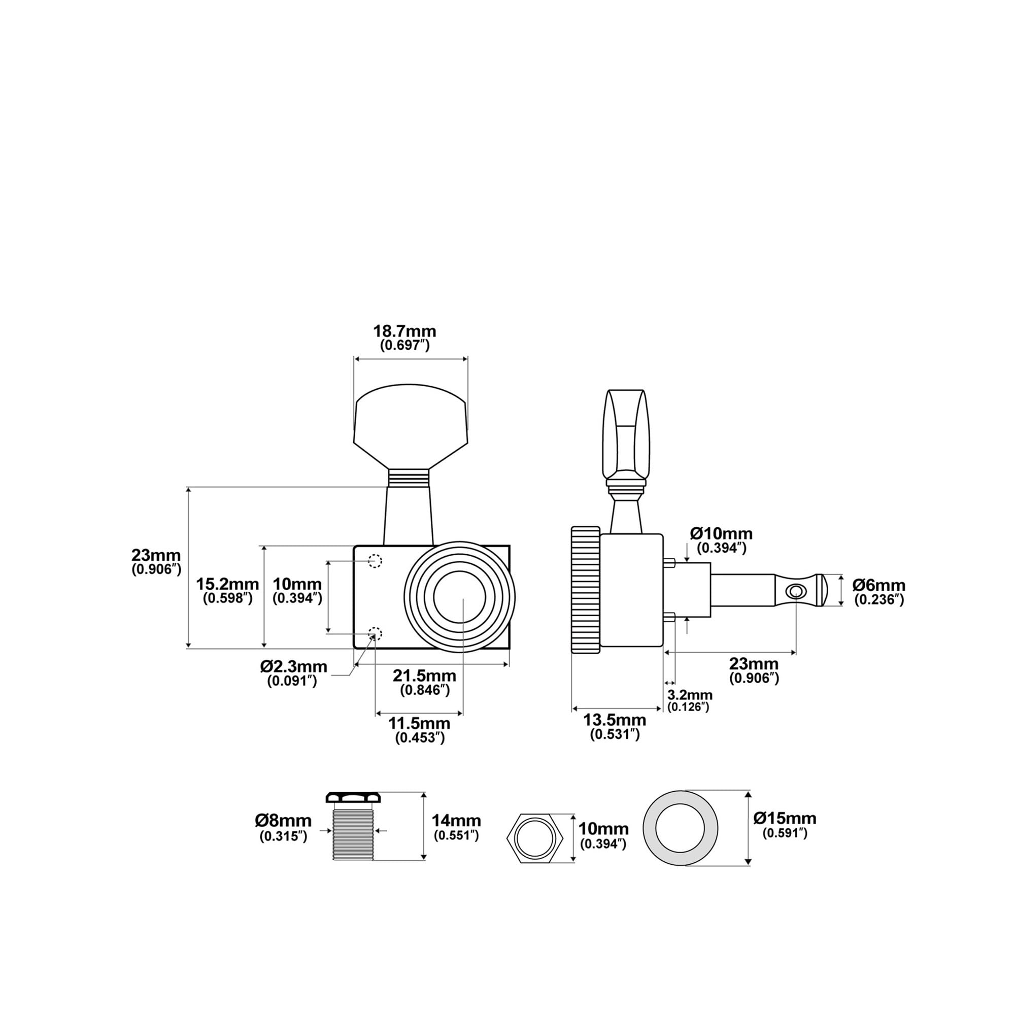 6-in-line-Lock-Tuner, kompatibel mit ST Tele