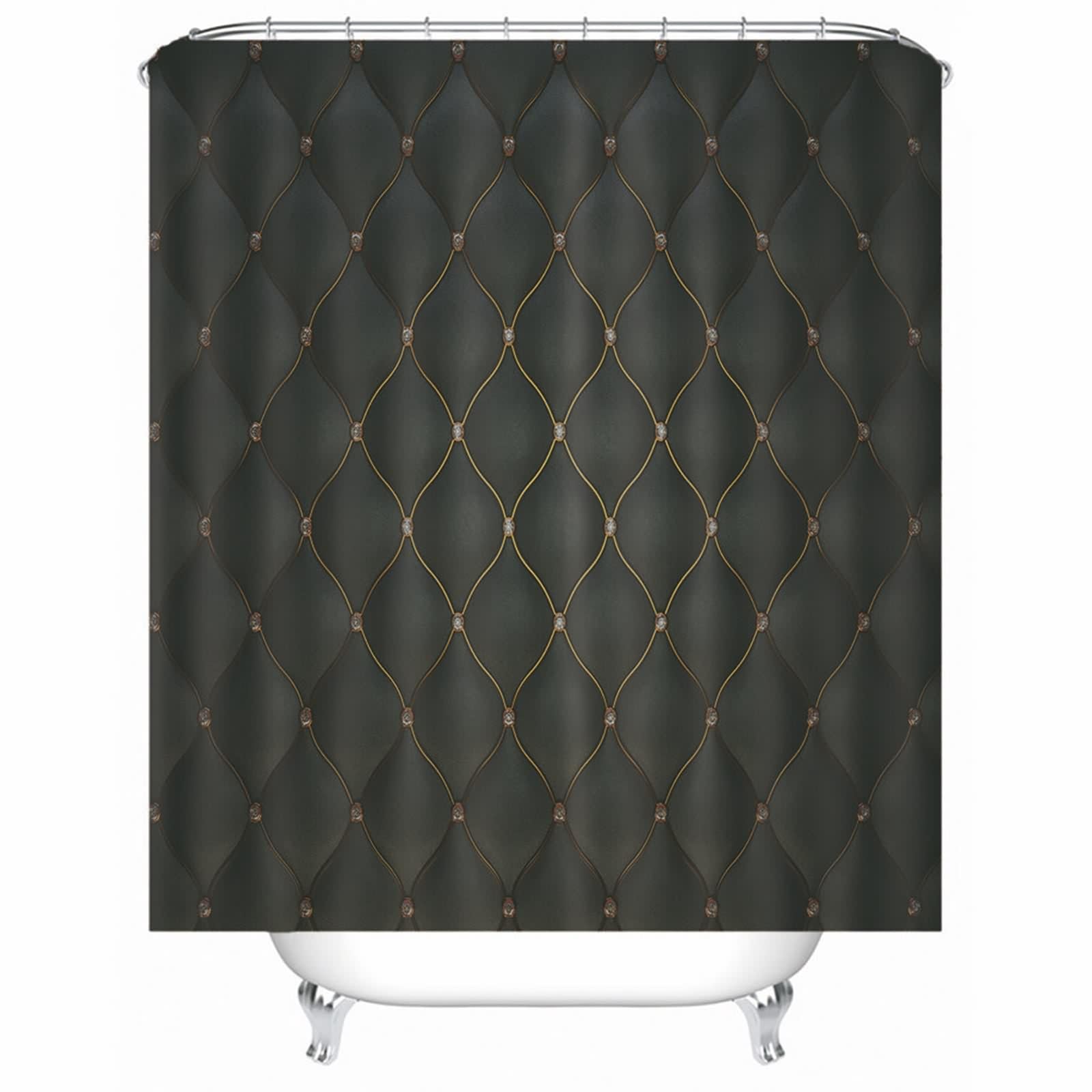 Rideau de douche japonais losange 200x180cm pour grande baignoire de salle de bain