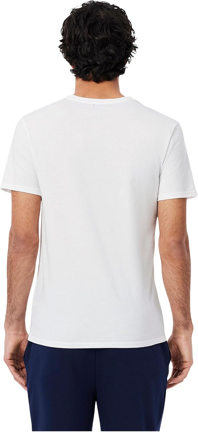 Lacoste Men's 100% Cotton Slim Fit Crew-Neck T-Shirt 3-Pack