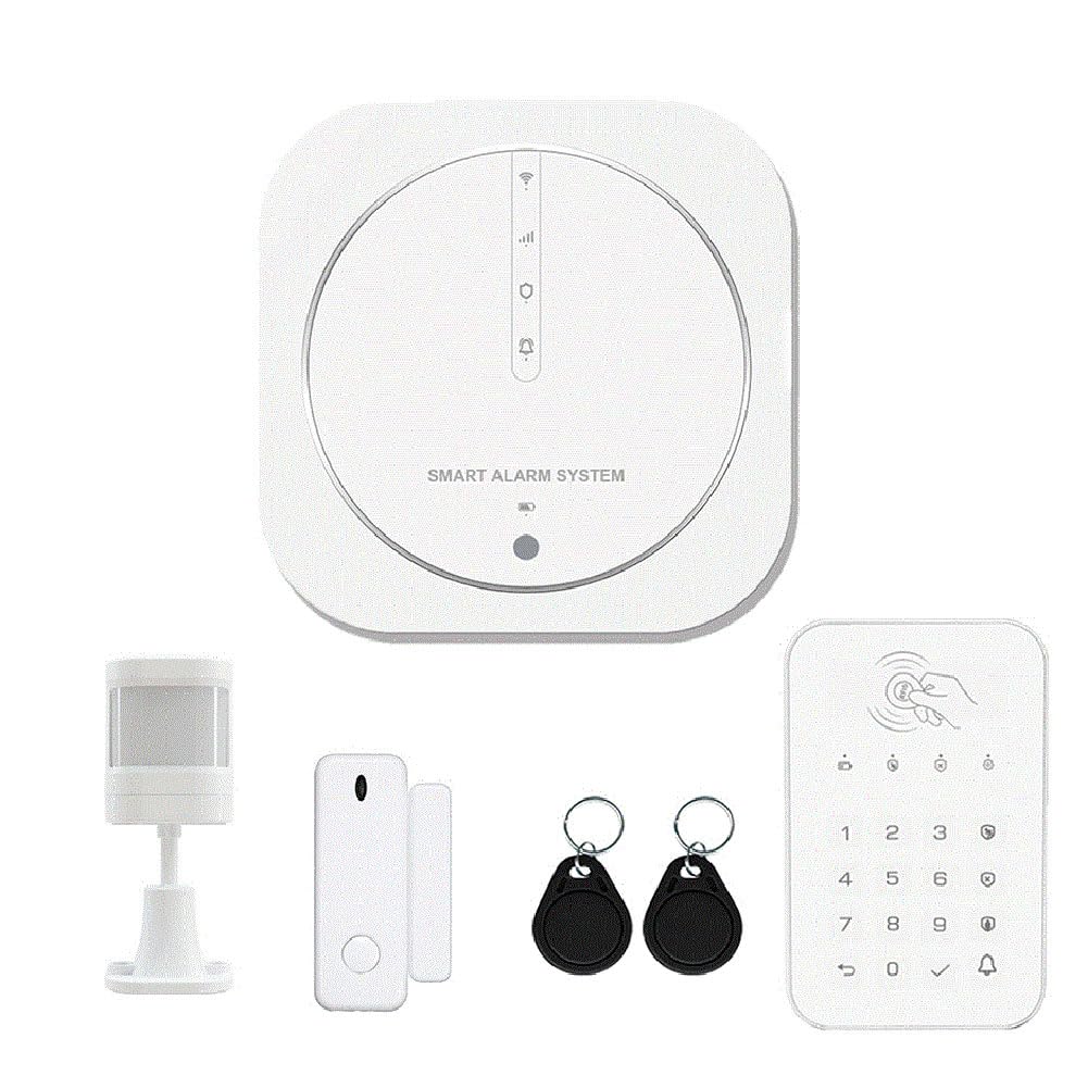 Alarma WIFI y GSM multifunción de red dual sin pantalla para hogar