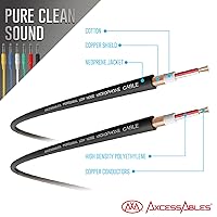 Vista 5 de AxcessAbles 1/4" TRS a 1/4" TRS - Cables de conexión estéreo equilibrados (6 unidades, 1 pie)