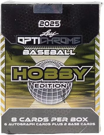 2025 Leaf Optichrome Baseball Hobby Trading Card Box 6 Autographs Per Box
