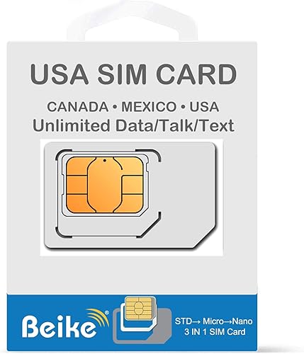 Estados UnidosCanadáMéxico Tarjeta SIM Datos ilimitados, conversación, texto en Estados Unidos con 5GB de datos en Canadá y México T-Mobile Network
