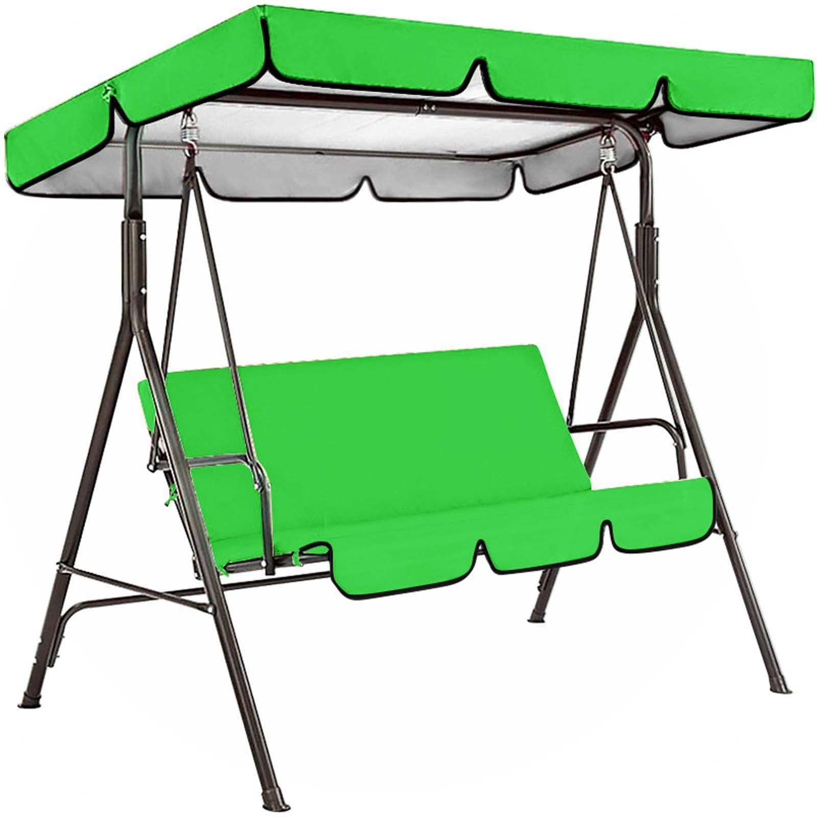 Ensemble de housses de rechange pour balancelle – Housse de protection supérieure imperméable aux UV pour balancelle d'extérieur – Auvent de rechange durable et résistant aux intempéries