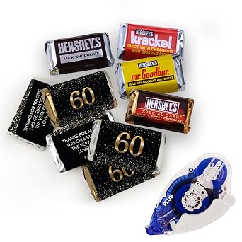 220pcs Personalized 60th Birthday DIY Chocolate Candy Miniatures