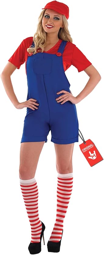 fun shack womens Womens Mario Dungarees
