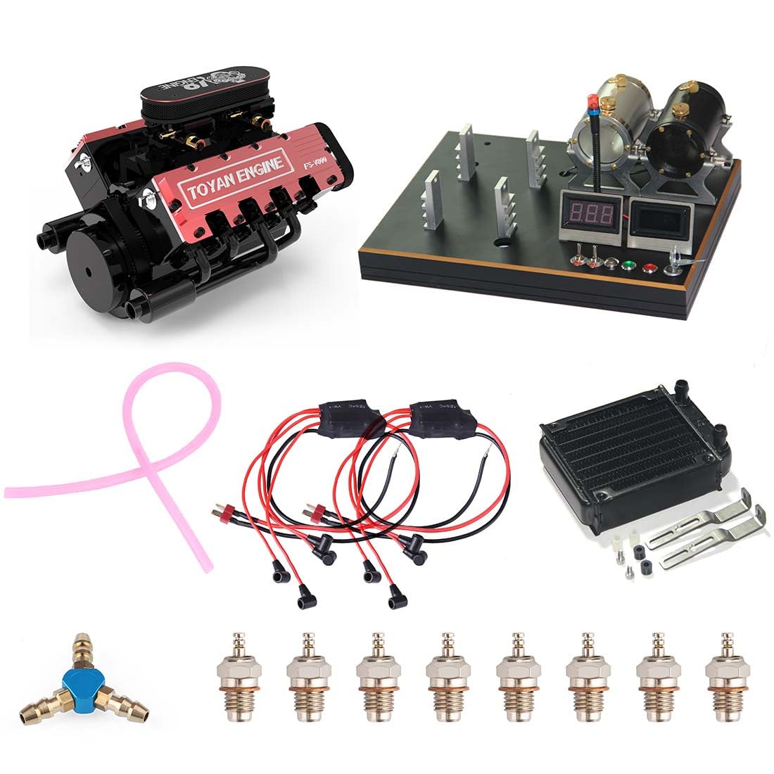 Amazon.com: ENGINEDIY Mini V8 Engine Model Kit That Runs, FS-V800