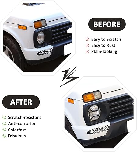 Miniatura 2 de YIWANG Cubierta de red de protección para faros delanteros de coche Lada NIVA cubierta de lámpara trasera y accesorios exteriores (pantalla de