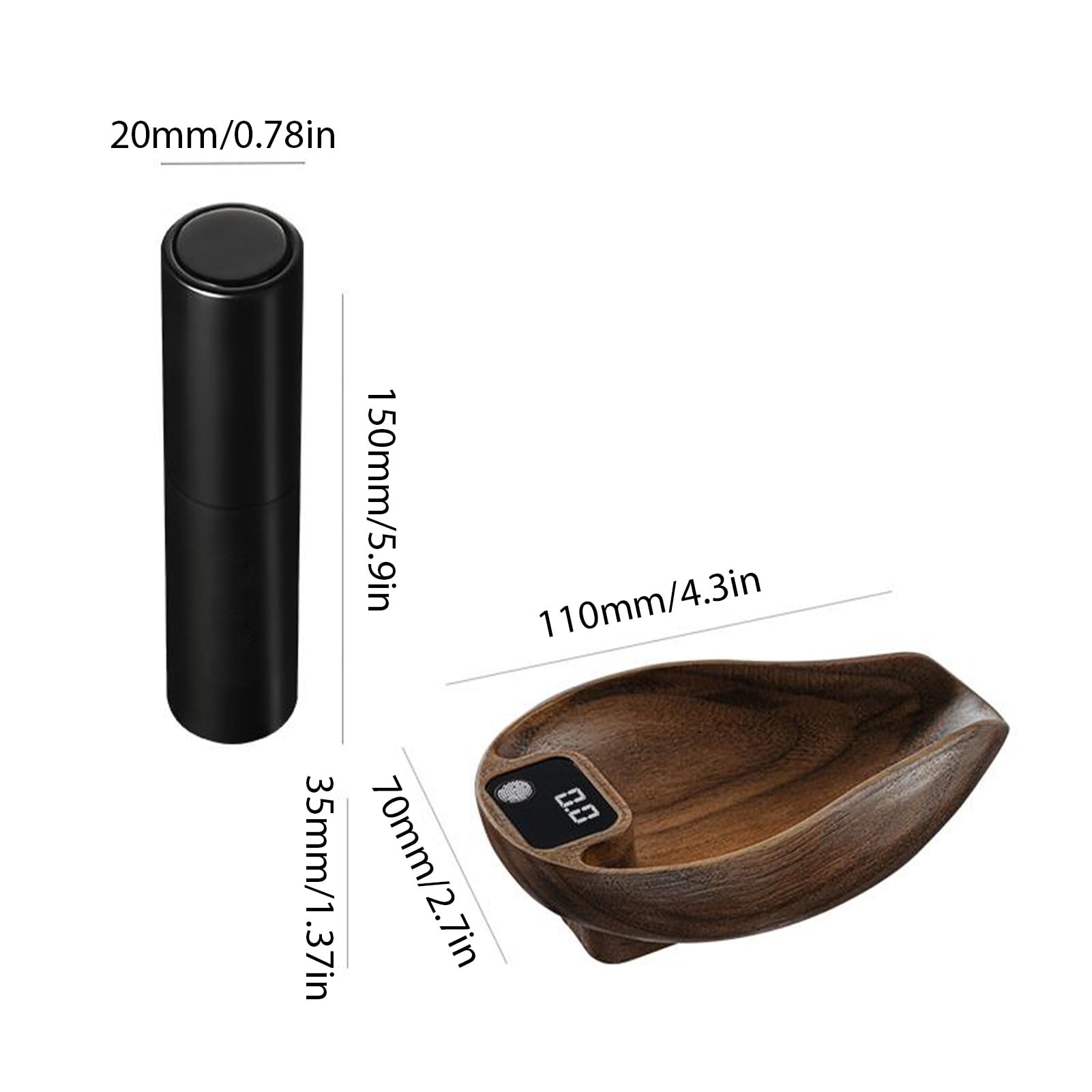 Kit de báscula de granos de café con botella pulverizadora, báscula digital de precisión de 0,1 g para elaboración de cerveza, pantalla LED de alta precisión de 30 g de capacidad,