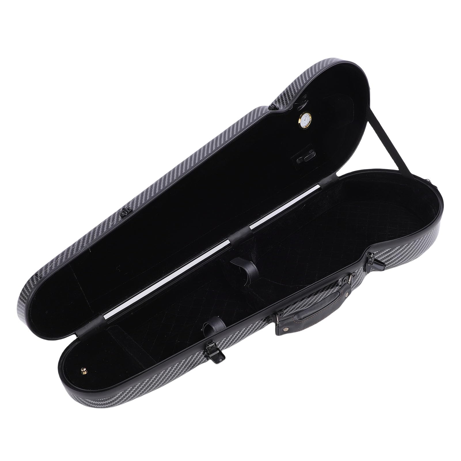 GOWENIC Funda de Violín de Fibra de Carbono 4/4 con Correa e Higrómetro