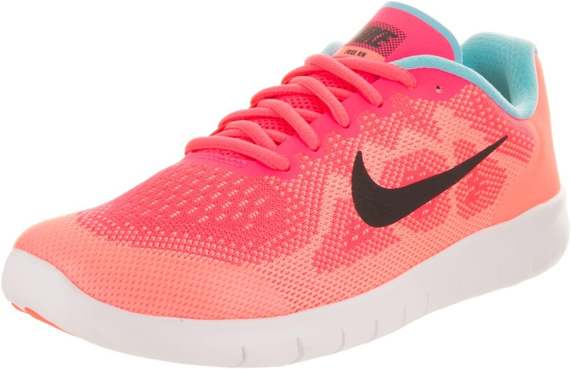 Nike Girls Free RN 2017 Gym Exercise Running Shoes Pink 5 Medium (B,M) Big Kid