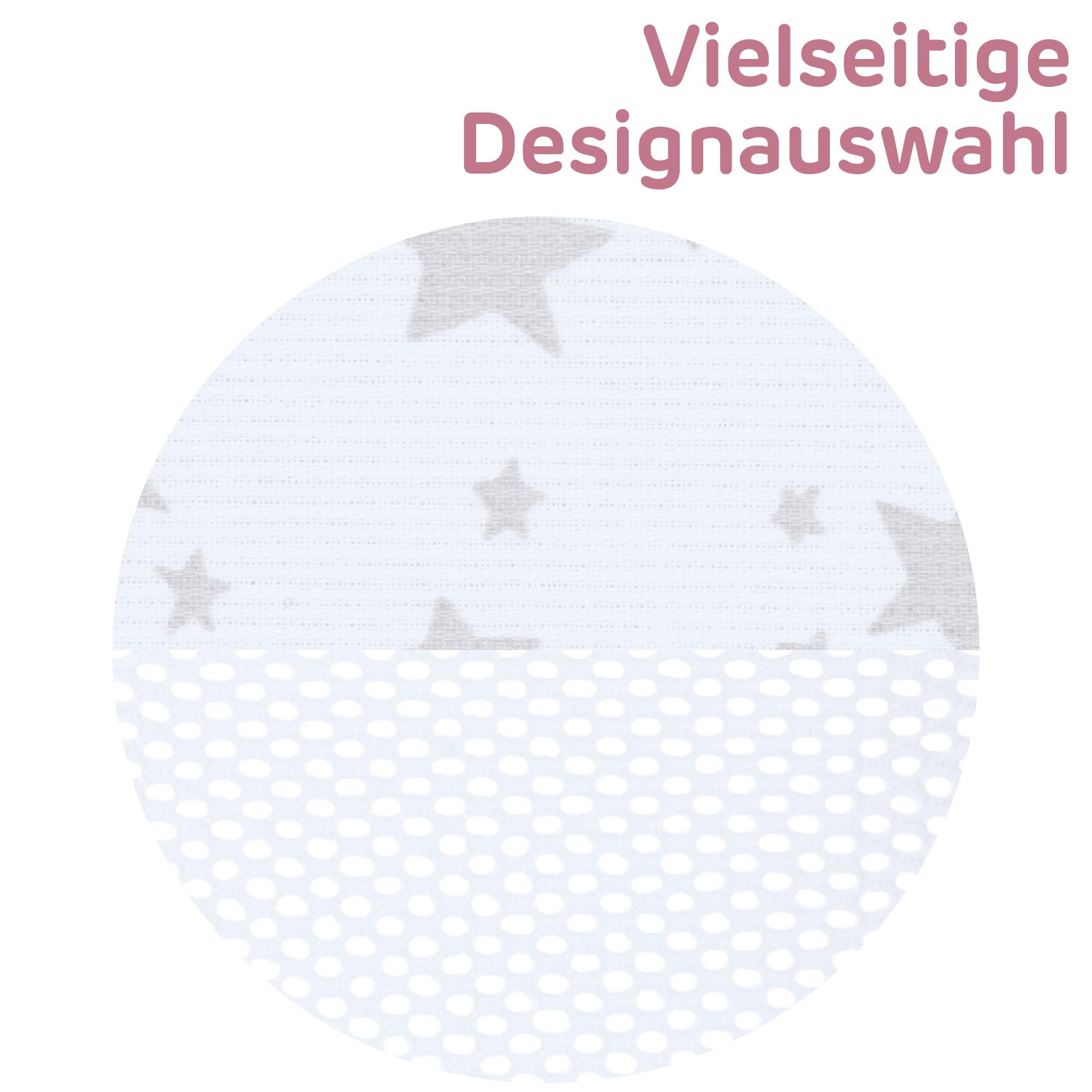 babybay Gniazdko 3D mesh piqué pasujące do modelu oryginalnego, białe gwiazdy, perłowo-szare