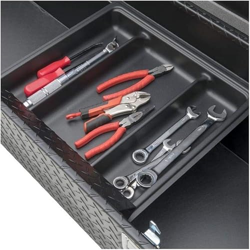 Miniatura 9 de UWS EC10033 - Caja de herramientas de aluminio de pared pesada de 72 pulgadas, color negro mate con tapa RigidCore