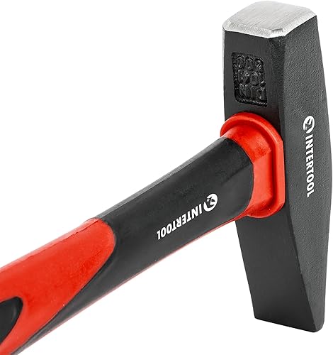 Miniatura 4 de INTERTOOL Martillo de chapa metálica  1 libra500 g 16 oz  Molinetes remachador de martillo cruzado para maquinistas, herreros negros, ingenieros con
