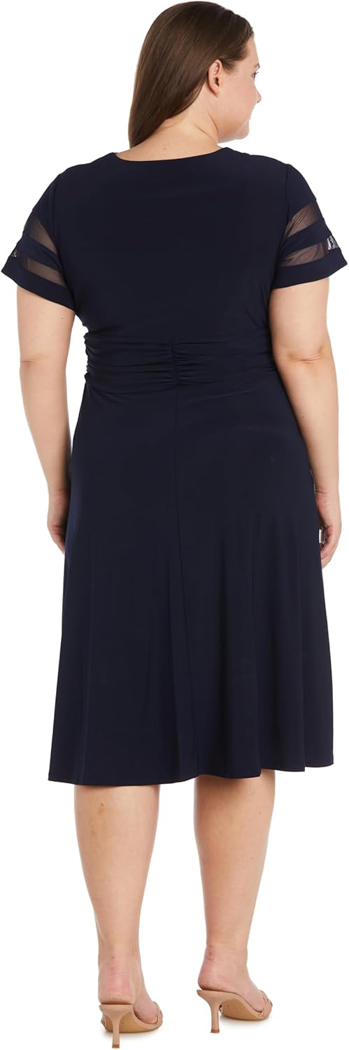 R&amp;M Richards レディース ワンサイズ グリム ストライプ ドレス