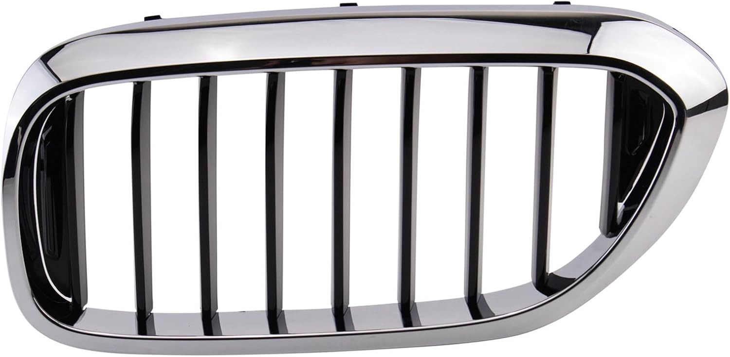 TRQ Front Left Upper Grille Compatible with 2018-2020 BMW 530e 2017-2020 530i 540i