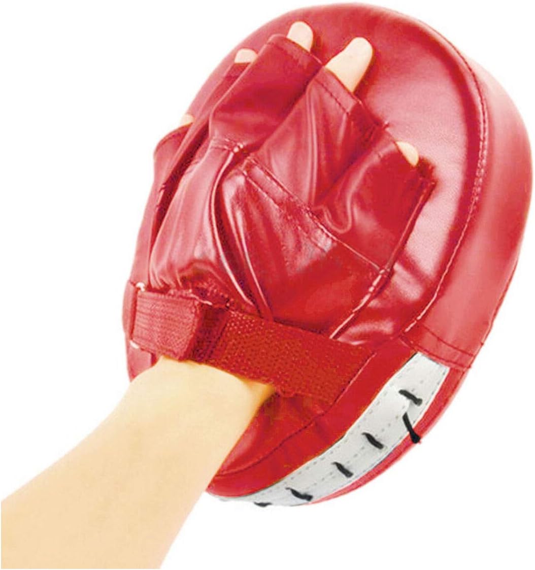 Pack of 2 Punch Mitts Boxing Mitts Leather for Karate MMA Martial Kickboxing Training, Red : Sports & Outdoors