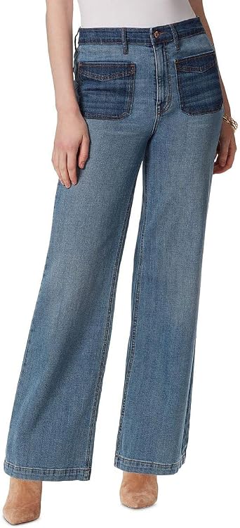 Jessica Simpson Womens Tease High Rise Wide Leg Jean Standard
