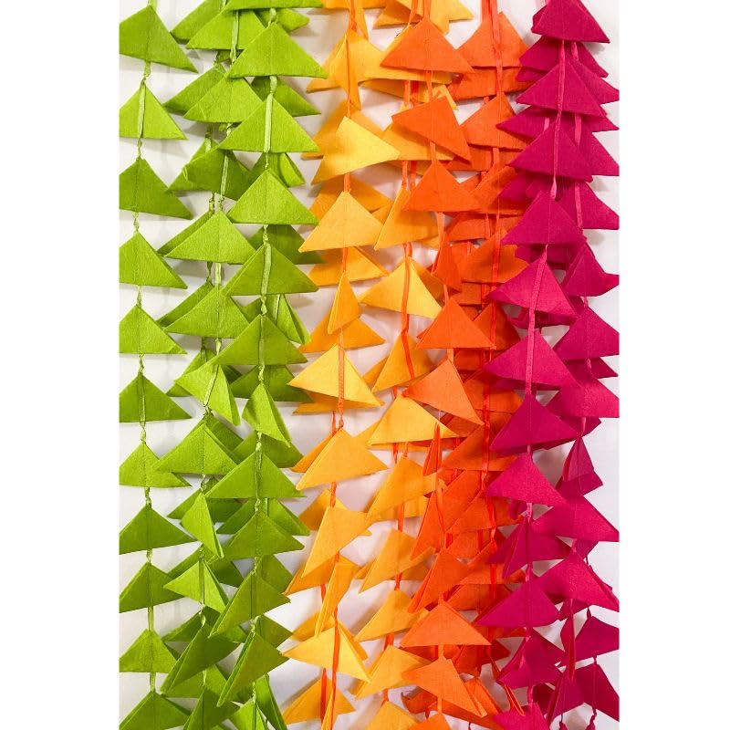 Triangle 5 Feet Length Hanging Decorative Garland Recycled Paper Sustainable Decoration for Backdrop at haldi, Weddings, Pooja, Diwali, dusshera, Navratri (Purple, 10 Pieces) (B0CKLYB22V) Amazon Price History, Amazon Price Tracker