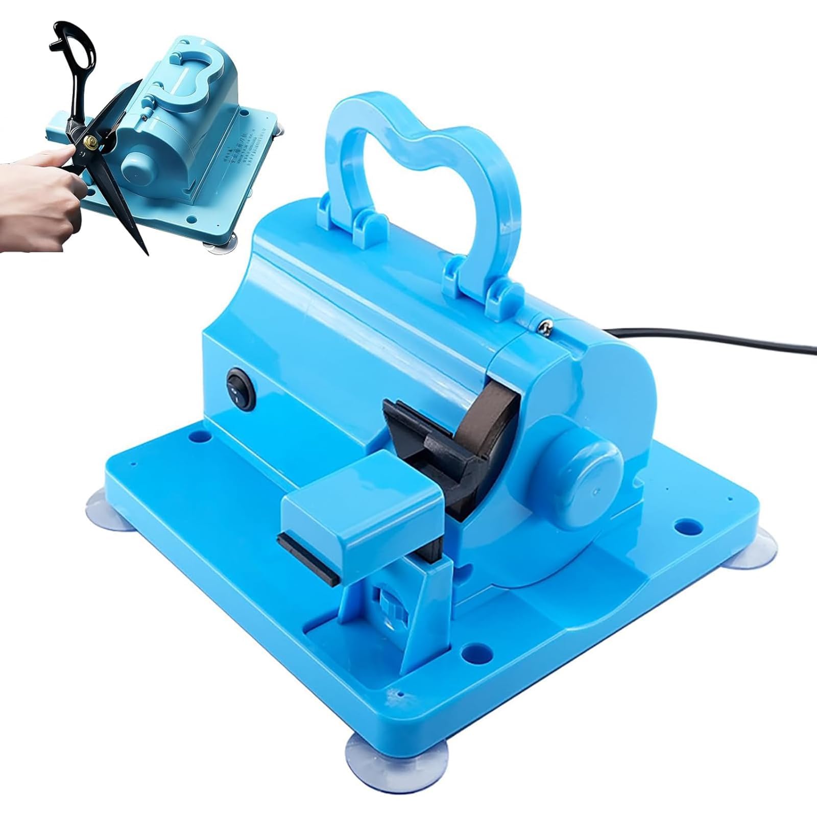 GYKOZY 220v Electric Scissors Sharpener, Professional Knife Sharpeners, with 7–8cm Grinding Wheel and Precision-aligned Sharpening Slot, Rotation Speed 4500rpm