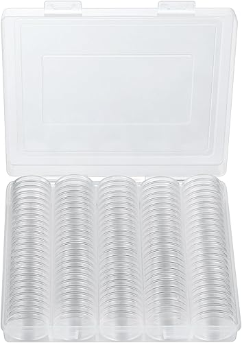 Miniatura 3 de 240 soportes de plástico para cápsulas de monedas de 1.181 in, 5 tamaños de protección para coleccionistas, suministros de recolección de monedas