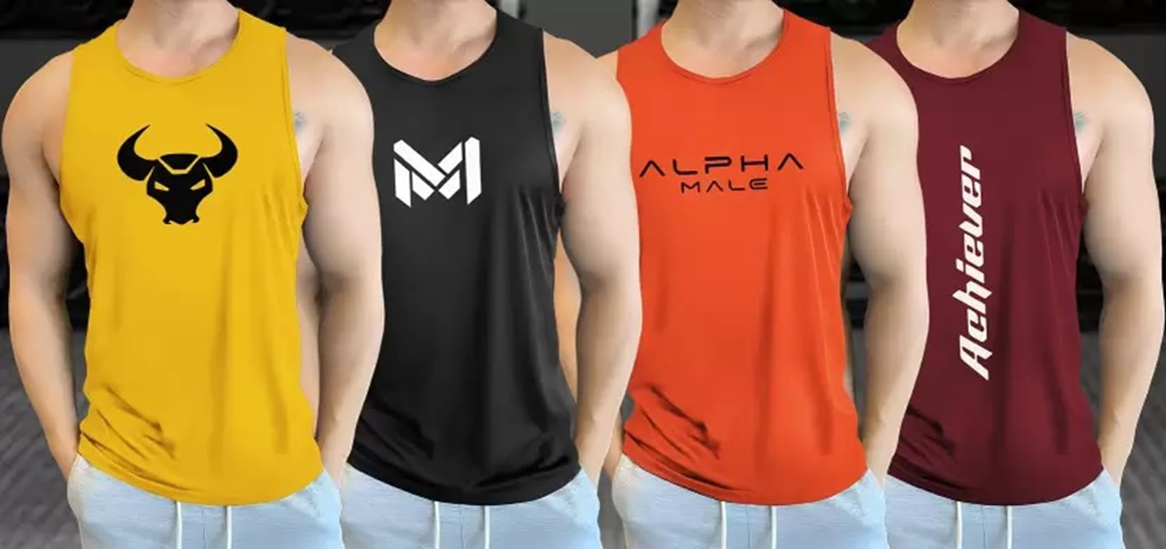 Emporium Elite Luxury HUB Traders Men’s Sleeveless Sando for Men Printed Vest That adds a Trendy Vibe to Your Casual Look. Graphic Printed Vest to Showcase Your Personality.-picture-20