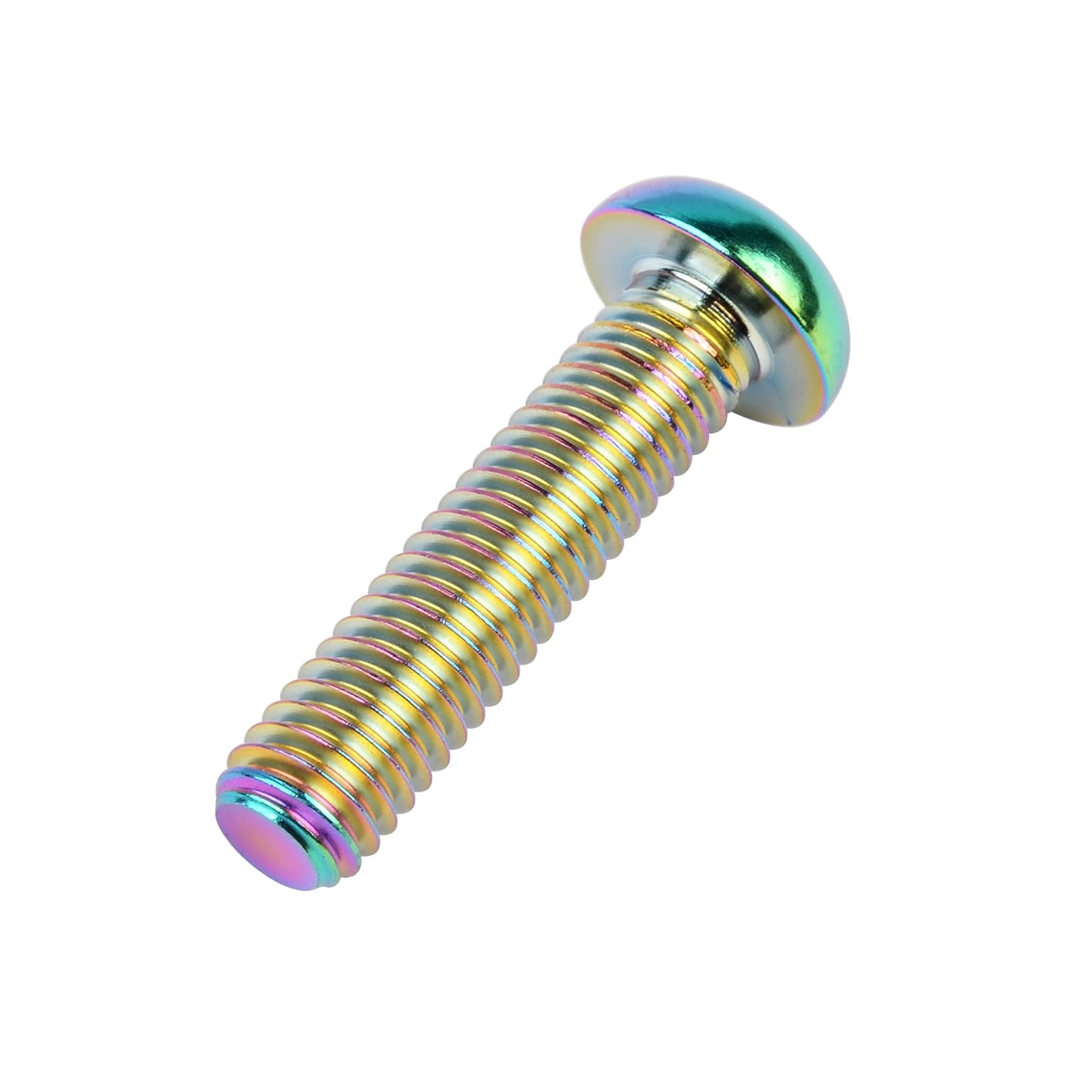 Titanium Button Head Torx M5 M6 M8 x10 12 15 20 25 30 35 40mm for Bicycle Motorcycle Car Screw Pack of 6 (M6x30mm, Rainbow)