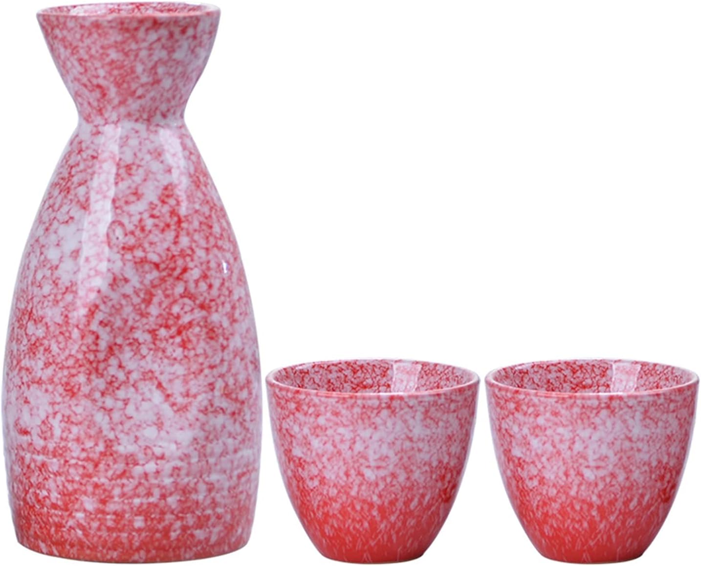 Japanese Shochu Bottle, Rice Wine, Sake Set, Ceramic Hip Flask Divider, Cherry Blossom Retro Wine Set, Bar Set, Home Gift, Party Decoration/1Pot4Cups-Aibei