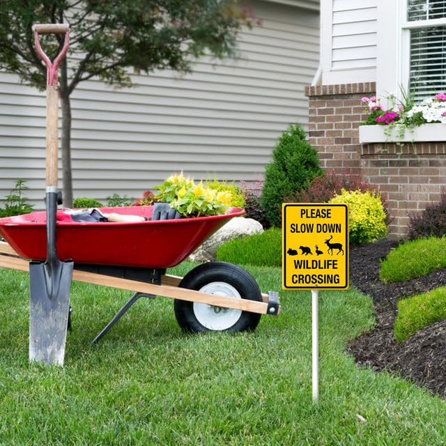 Hofschild „Igelüberquerung“ Mit Stab – Witzige Garten-Deko Aus Aluminium