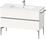 Colorazione: Bianco Opaco Duravit Sivida bâti-support pour lavabo, 2 tiroirs, poignée profilée chromée, 1210x477x591mm, pour ME by Starck, SV4646010180000, SV4646010180000, Colorazione: Bianco Opaco