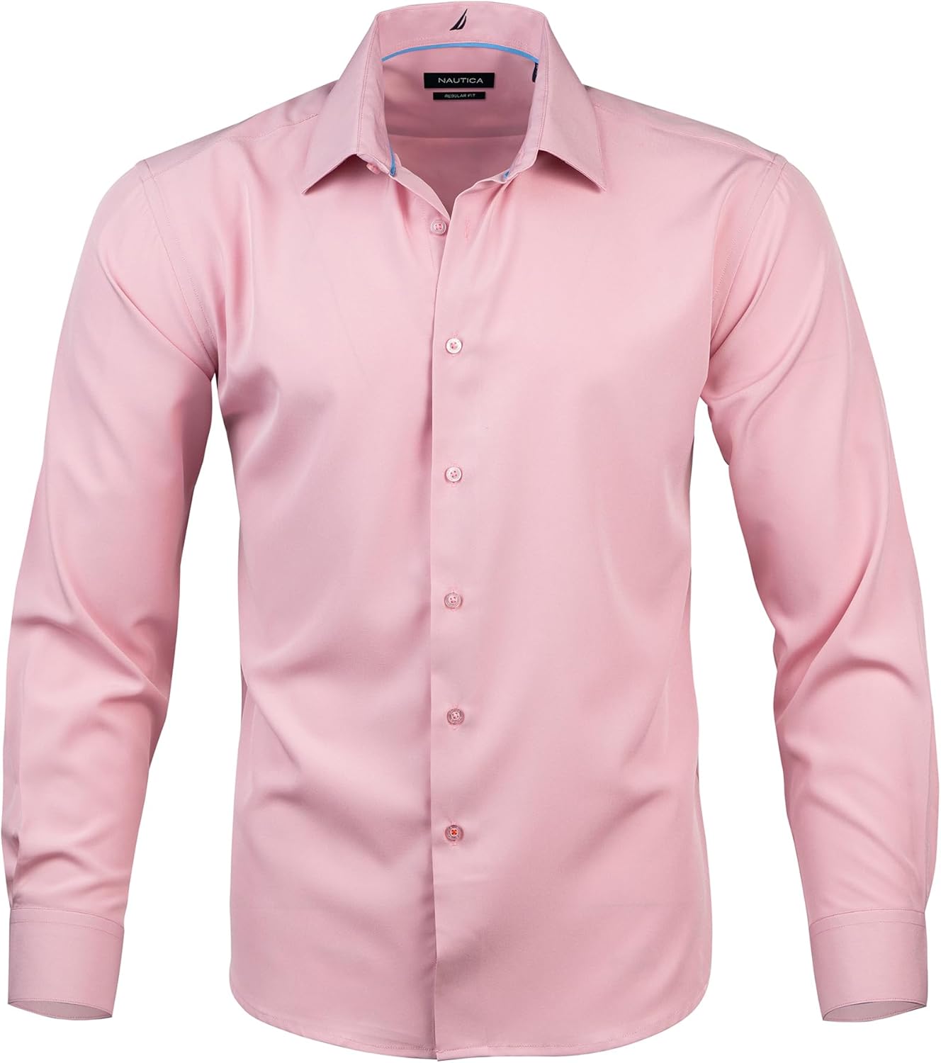 Nautica Regular Fit Long Sleeve Button Down Dress Shirts for Men - Wrinkle Free Long Sleeve Shirt Mens Formal 4-Way Stretch - Image 4