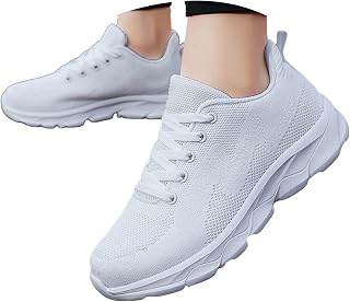 Generic Women's Running Shoes Breathable Mesh Lace Up Casual Fashion Sneakers Comfortable Non Slip Walking Shoes for Outdoor Sports Tennis Skate Work Travel Vacation