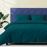 Vista 18 de Ashton Sheets Juego de funda de edredón de algodón egipcio, tamaño Queen, 600 hilos, 100% algodón egipcio, suave tejido satinado, cierre de Verde