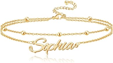 Name Bracelet Personalized Infinity Bracelet 18K Gold Plated Birthday Gift Jewelry Gifts Custom Bracelets for Women 6.7"-7.5"