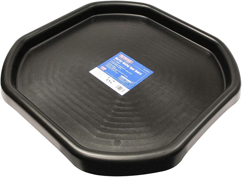 Faithfull Mini Mortar Mixing Spot Board, Builders Tray for Cement, Plaster or Concrete – 70cm x 70cm – Black