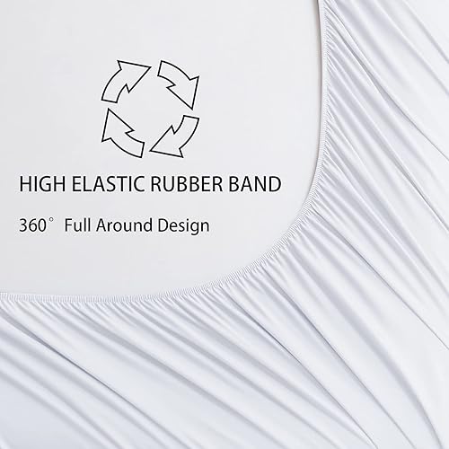 Miniatura 5 de YIYEA Sábana bajera ajustable de microfibra de doble cepillado de alta calidad, tamaño individual, sábana bajera ultra suave, encogimiento,