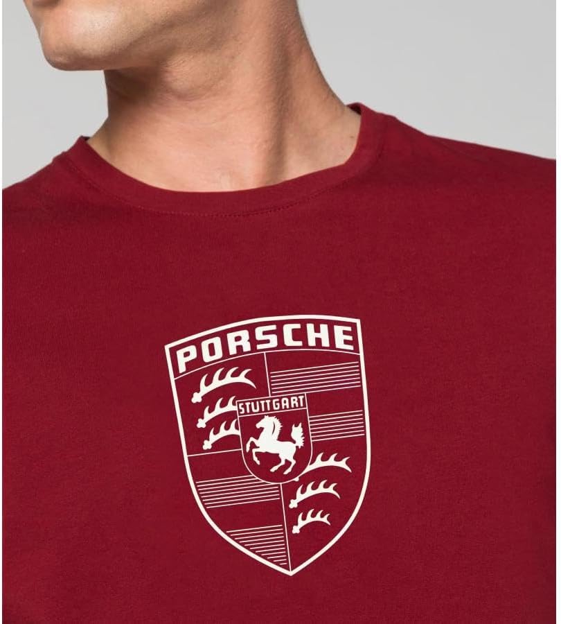 Amazon | [ポルシェ] モータースポーツ 公式 クレストロゴ Tシャツ 