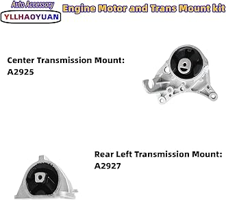 Engine Motor Mount Set 4Pcs Compatible with Voyager 2001-2003 3.3 L/Town&Country/Grand Caravan 2001-2007 3.3L 3.8L FWD Replacement for A2925 A2927 A2926 A2928