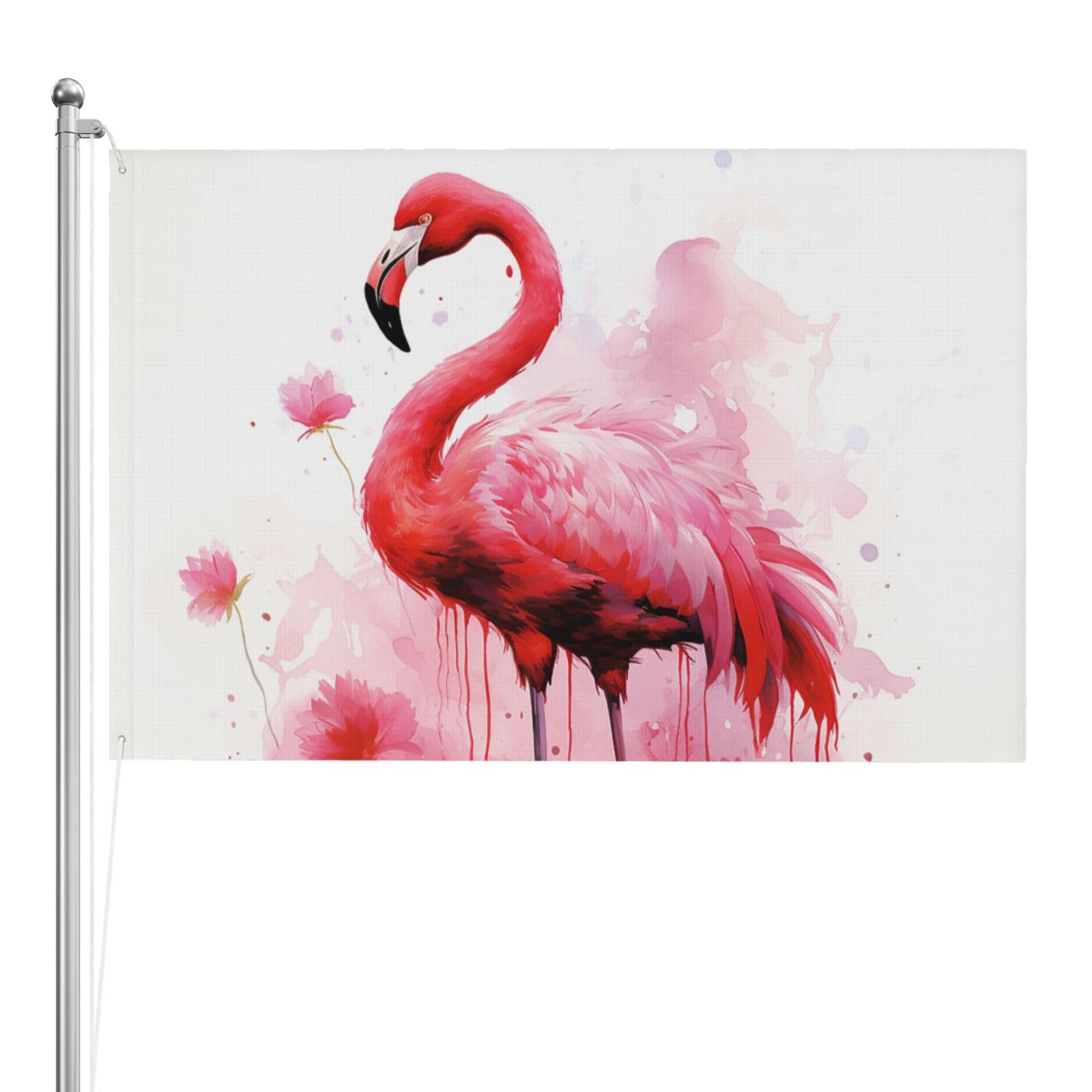 Drapeaux d'extérieur double face flamant rose pour jardin - 8