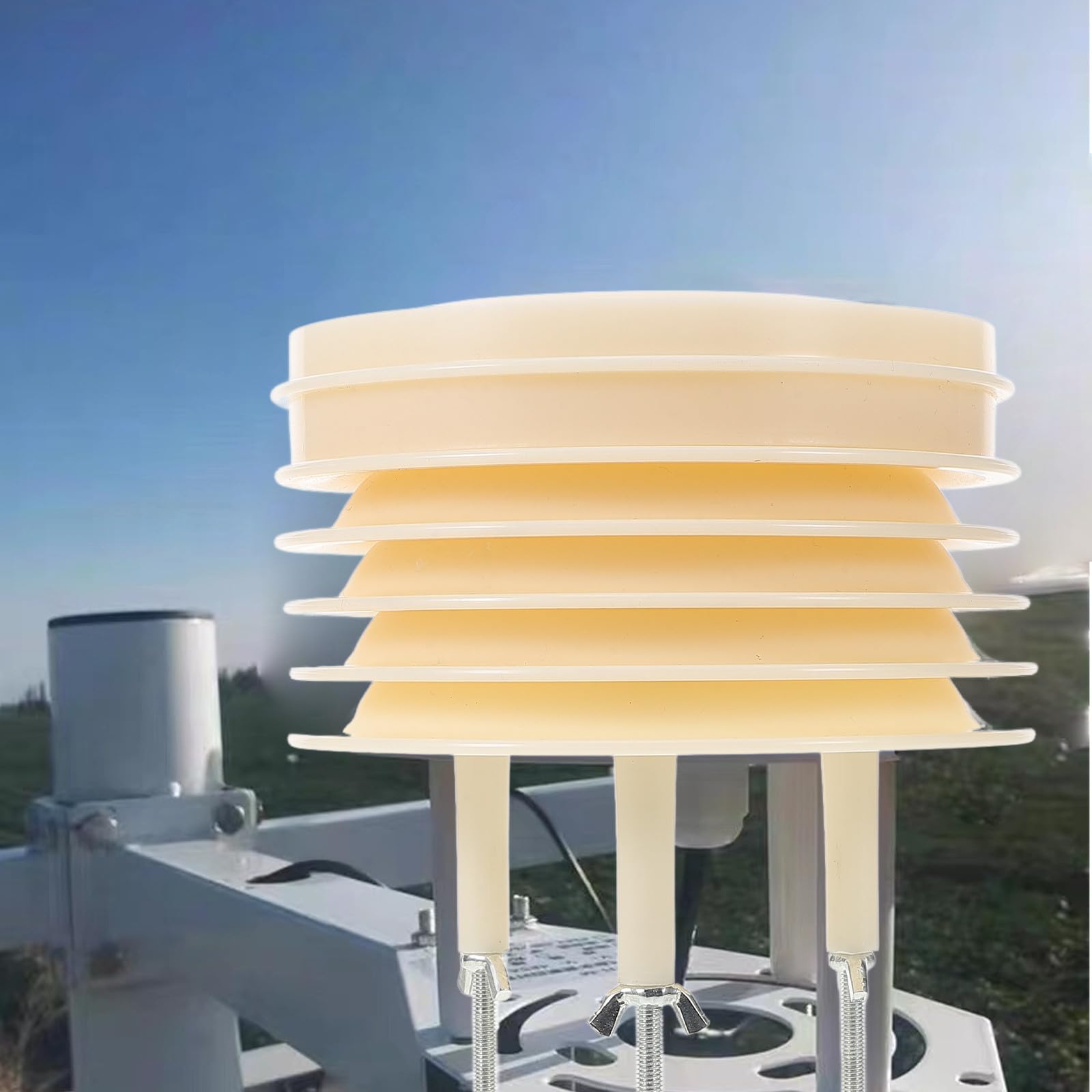 Wetterstationskasten für Sensoren mit Lüftergehäuse, Kunststoff Metall