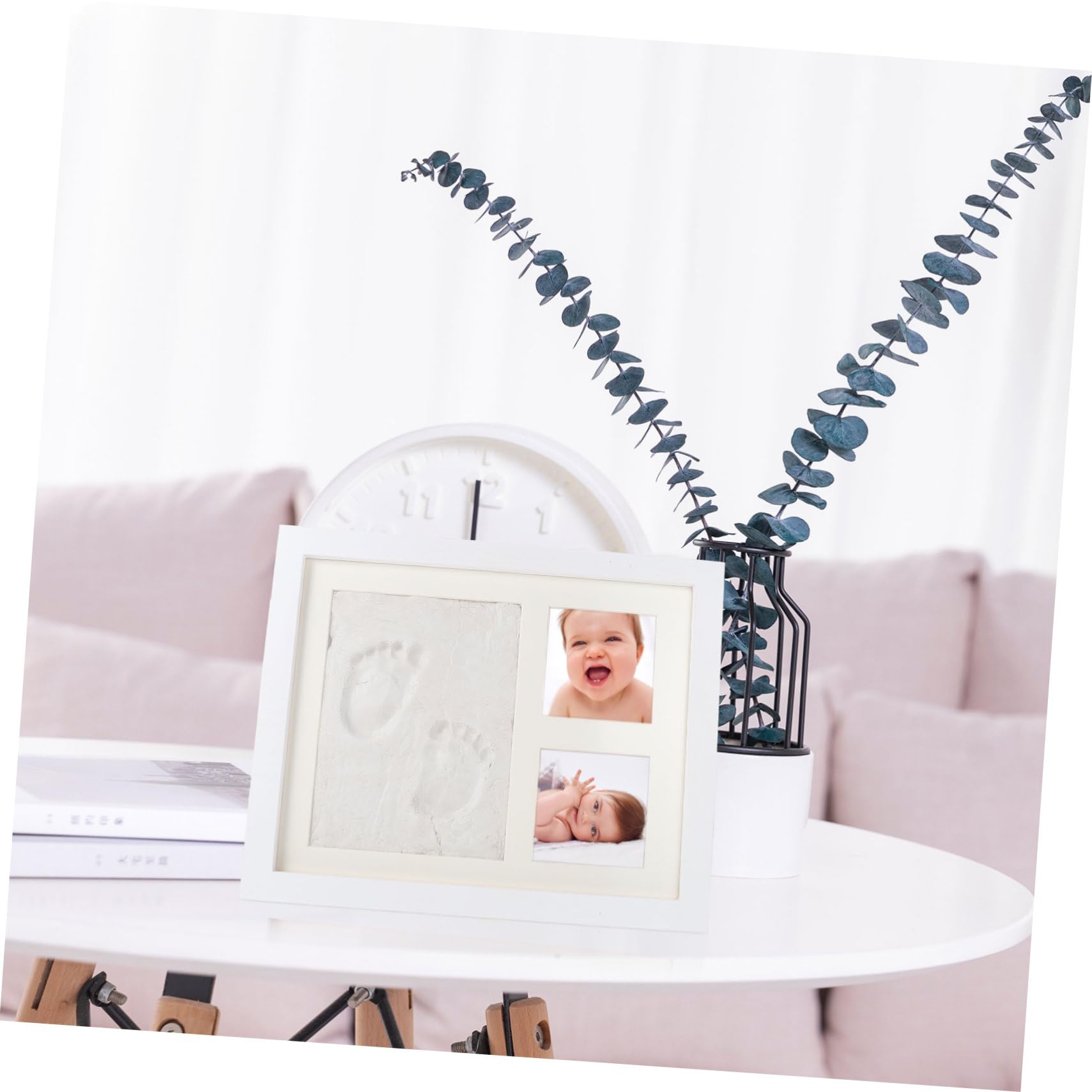 Cabilock Kit Cornice Per Foto Con Impronta Di Mano Di Espositore Per Impronte Di Foto Per Ricordi Quotidiani