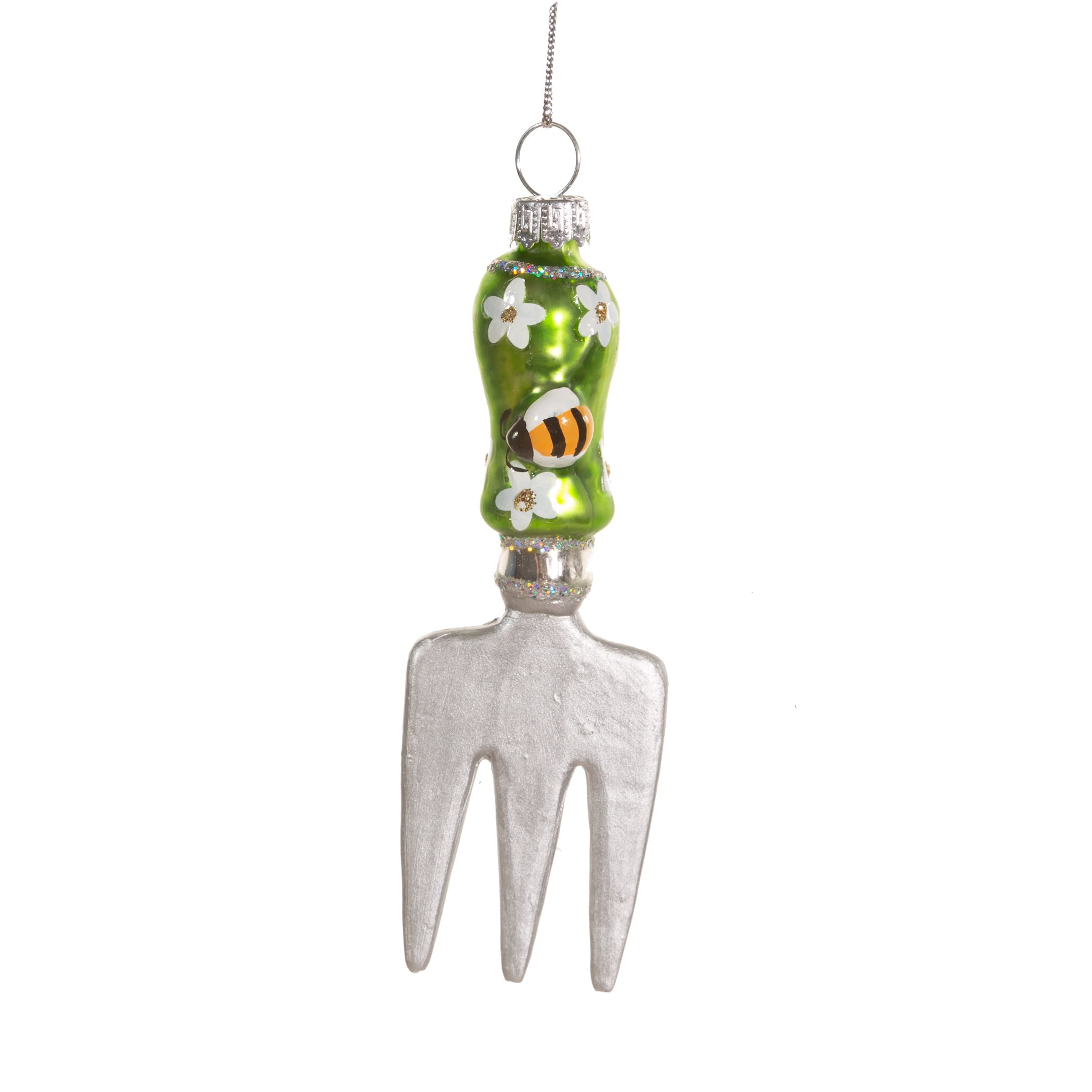Sass & Belle Garden Fork Shaped Bauble, Green