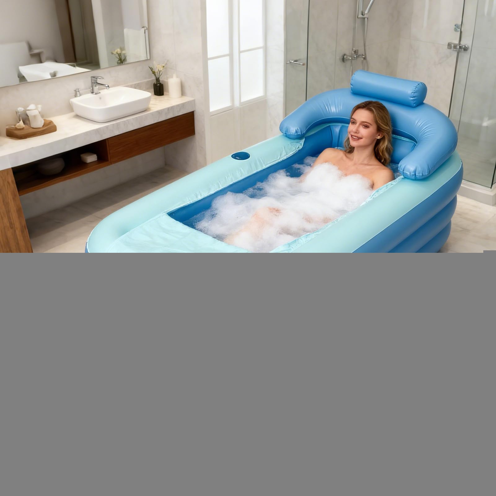 Vasca gonfiabile bagno spa pieghevole