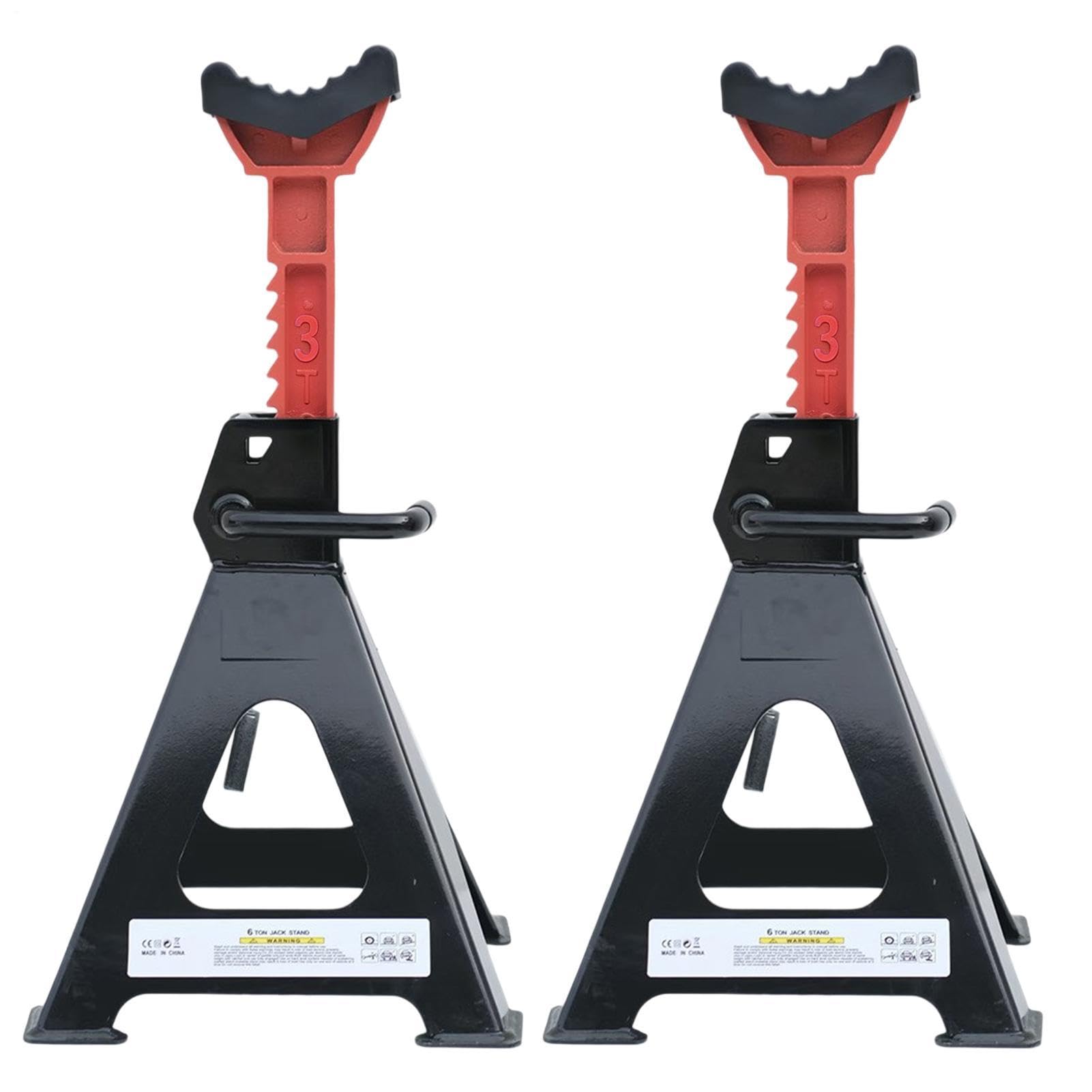 Supporto Auto Cavalletto Regolabile In Altezza Con Bloccaggio, Portata 3/6 | Cavalletto Portatile Per Auto Per Rimorchi Camion Veicoli Auto Barche Tosaerba SUV Moto Garage Casa