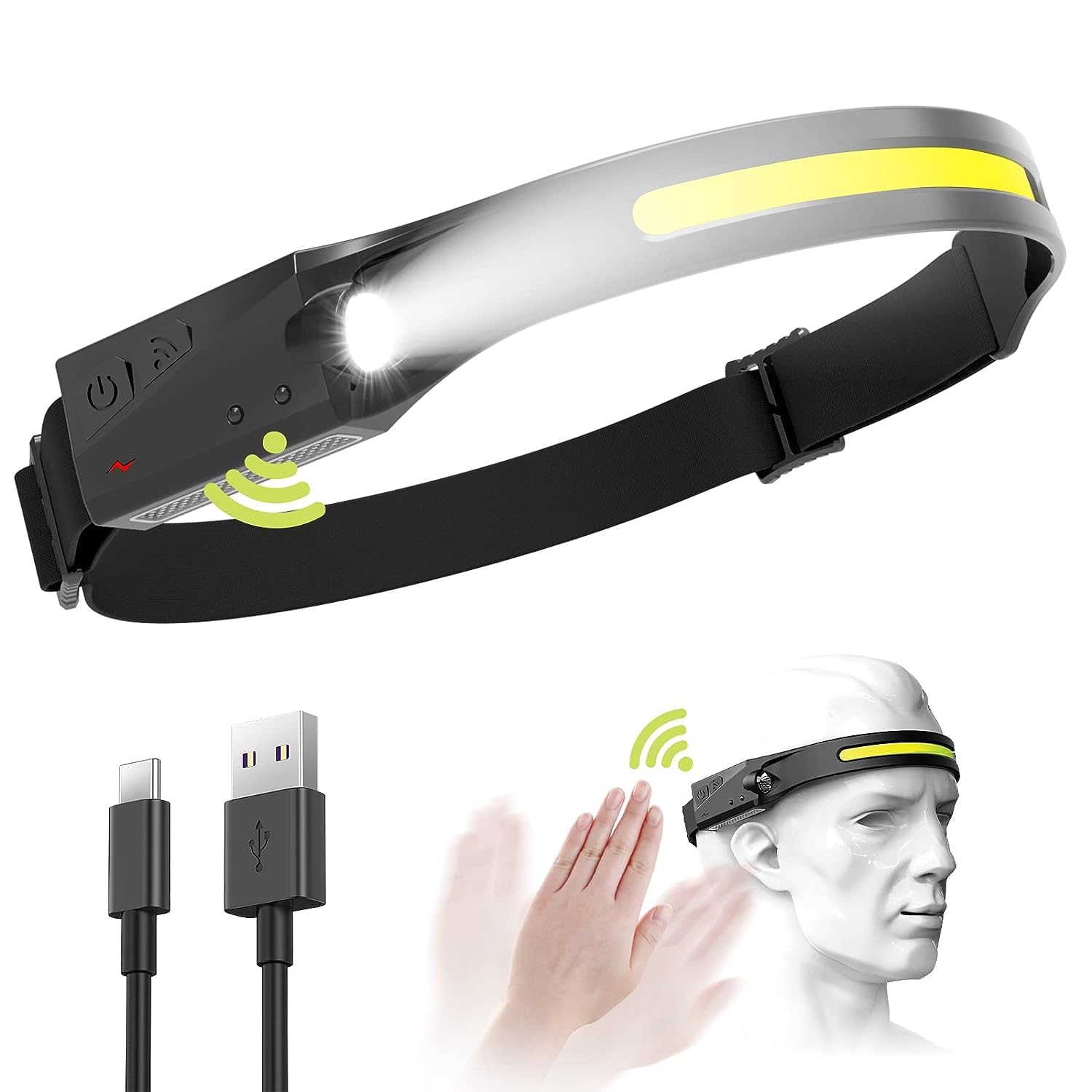 PEGACORN LED Headlamp 230° Illumination 350 Lumens, USB-C, Rechargeable, Lightweight, Weatherproof Headlamp for Camping Running Biking Fishing Construction Outdoor (B0CPM4RHMK) Amazon Price History, Amazon Price Tracker